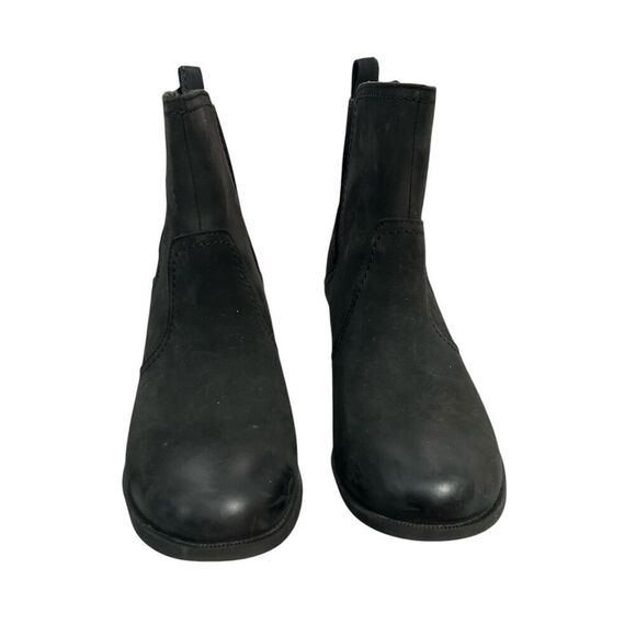Teva Boots Womens 7.5 Anaya Chelsea Waterproof Ankle Bootie Black Leather 7 1/2 - Picture 2 of 6